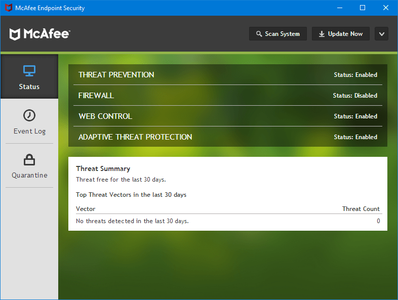 McAfee Endpoint Security 10 ล่าสุด โปรแกรมสแกนไวรัส