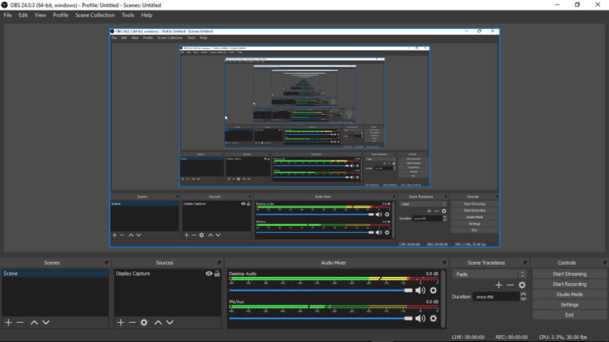 OBS Studio 32 ล่าสุด โปรแกรมบันทึกหน้าจอและไลฟ์สตรีมยอดนิยม