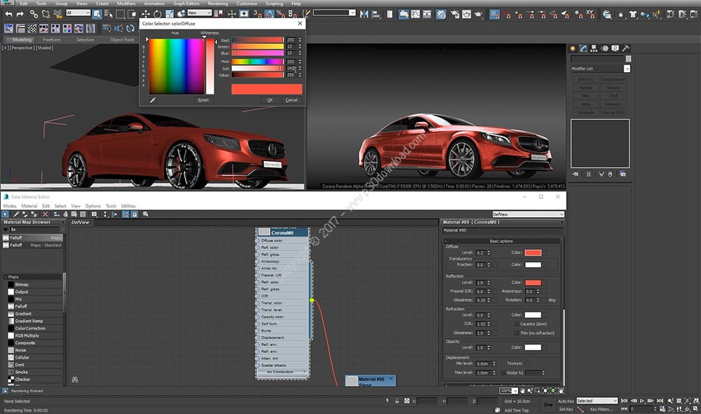 Corona Renderer 2.0 for 3ds Max 2013-2019 พร้อม Material Library ฟรี โปรแกรม