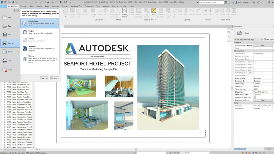 Autodesk Revit 2019 (64Bit) โปรแกรมออกแบบ 3D ฟรี