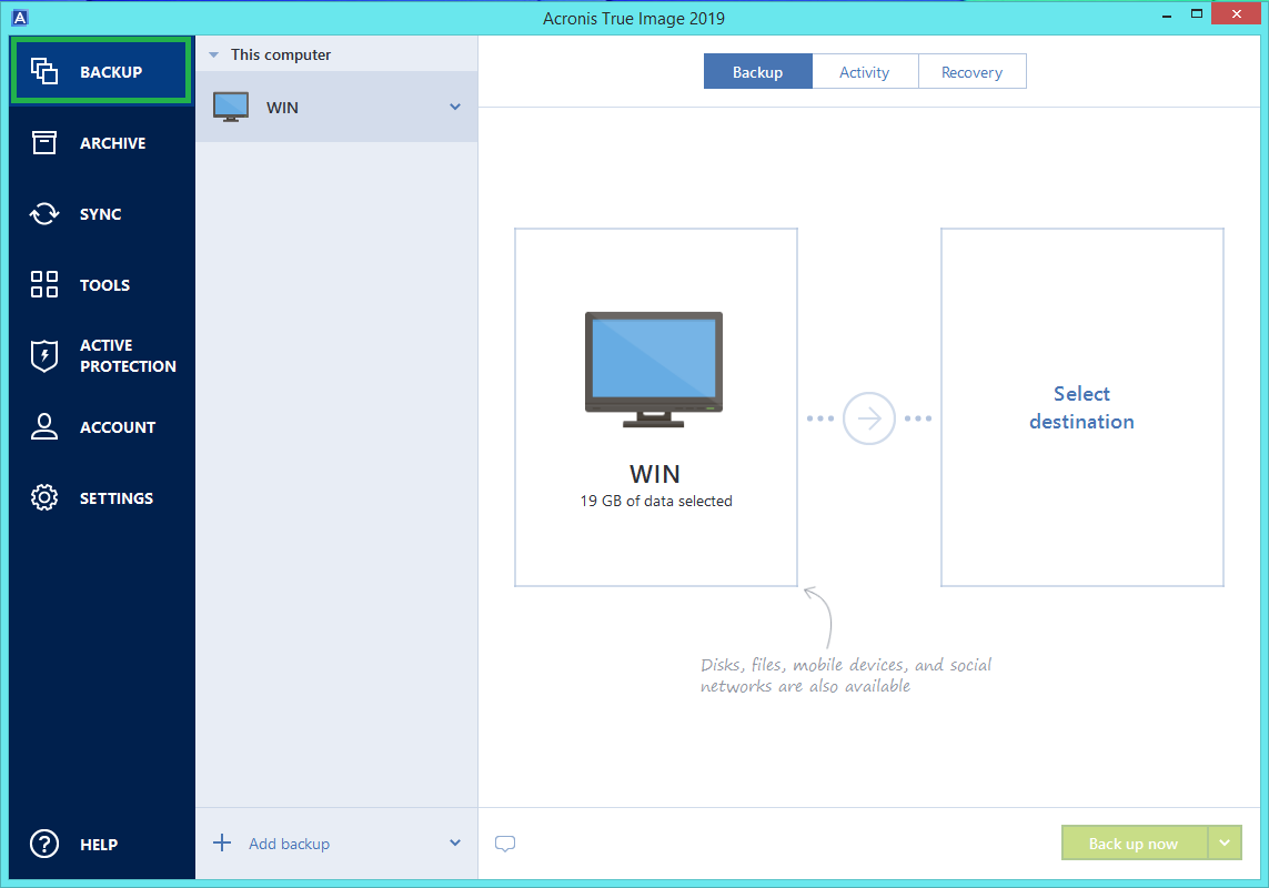 Acronis True Image 2019 พร้อม Bootable ISO โปรแกรมสำรองข้อมูล