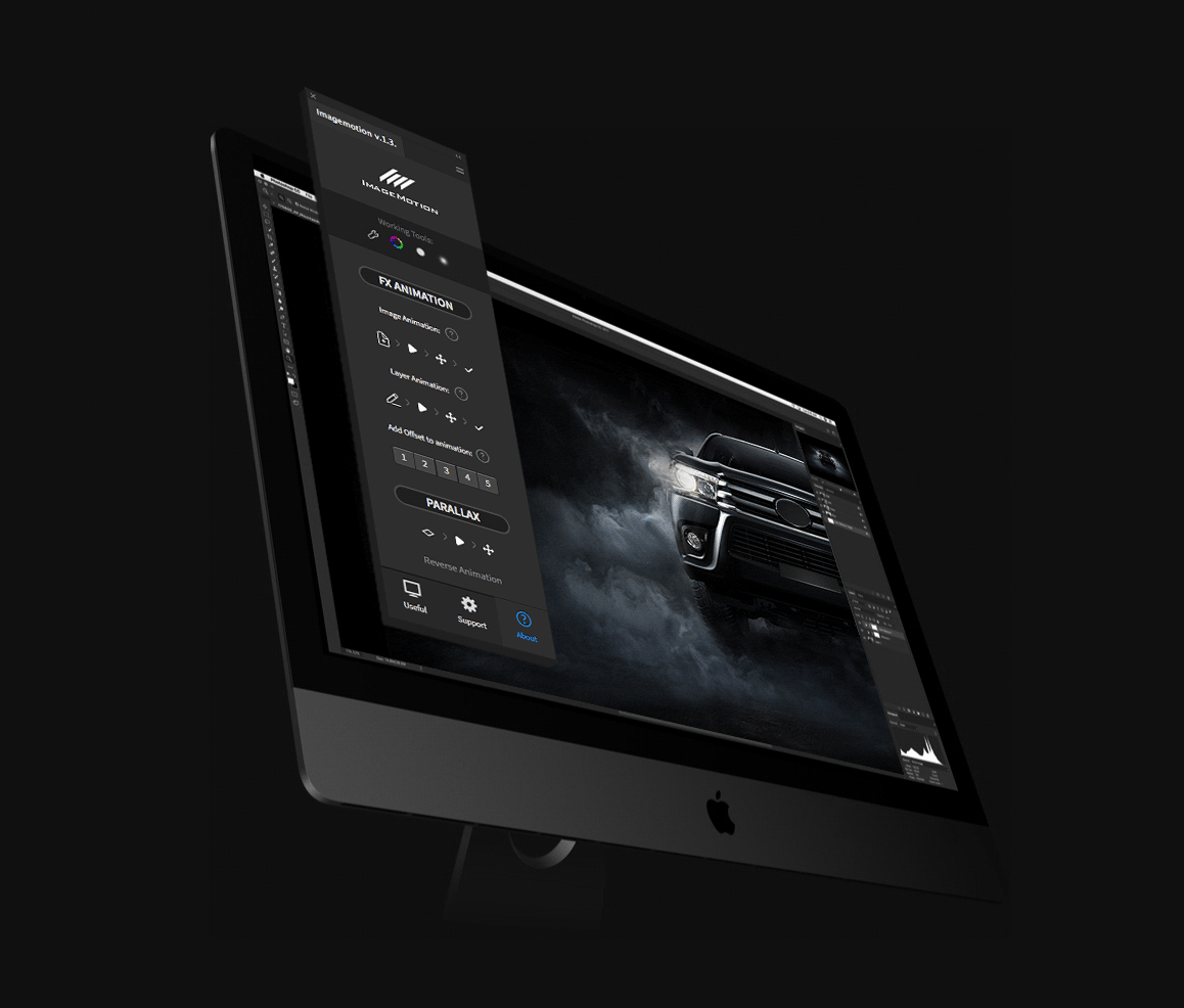 ImageMotion 1 ล่าสุด for Photoshop ปลั๊กอิน Photoshop เพิ่มแอนิเมชั่นให้กับรูปภาพ โปรแกรม