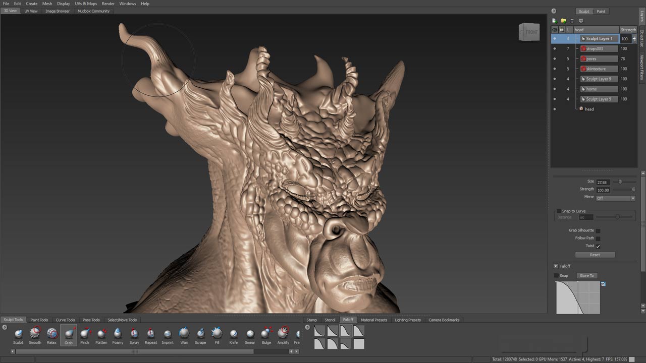 Autodesk Mudbox 2024 (x64) โปรแกรมออกแบบโมเดล ปั้นโมเดล 3 มิติ