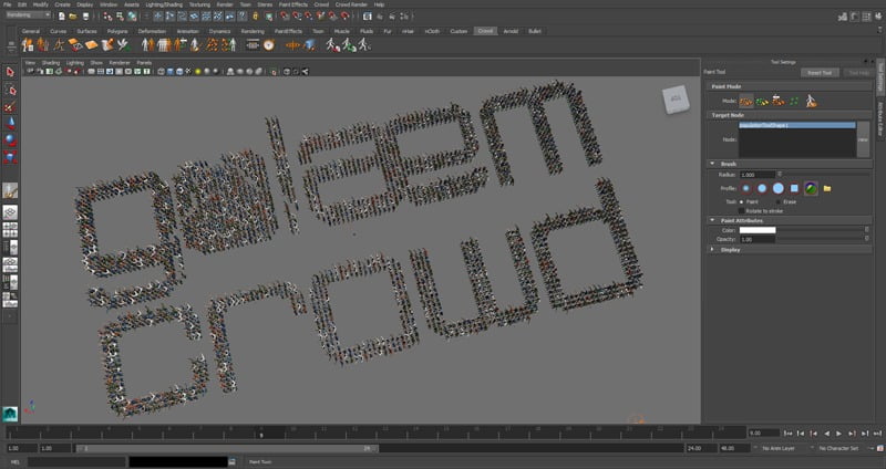 Golaem Crowd 8.2 for Maya 2018-2023 ปลั๊กอิน MAYA จำลองฝูงชน โปรแกรม