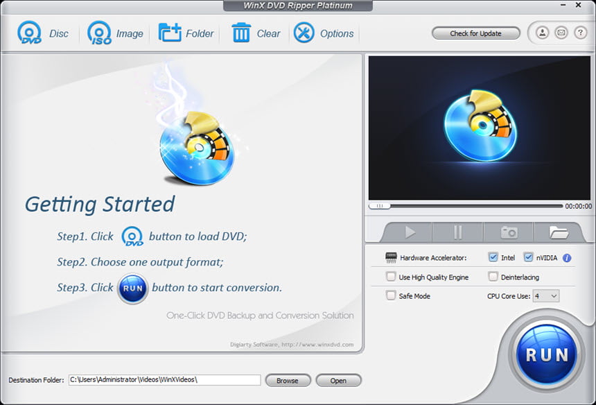 WinX DVD Ripper Platinum 8 ล่าสุด โปรแกรมริป DVD