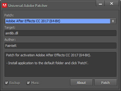 Universal Adobe Patcher 2.0 Full ตัว Activate โปรแกรมตระกูล Adobe