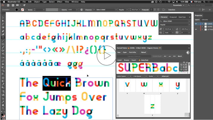 Fontself Maker For Illustrator (Win/macOS) ปลั๊กอิน Illustrator ฟรี ล่าสุด โปรแกรม