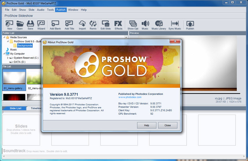 Photodex ProShow Gold & Producer 9.0 Full พร้อมวิธีติดตั้ง ฟรี โปรแกรม