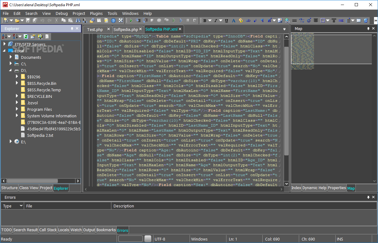 CodeLobster IDE Professional 2.1 โปรแกรมแก้ไขซอร์สโค้ด