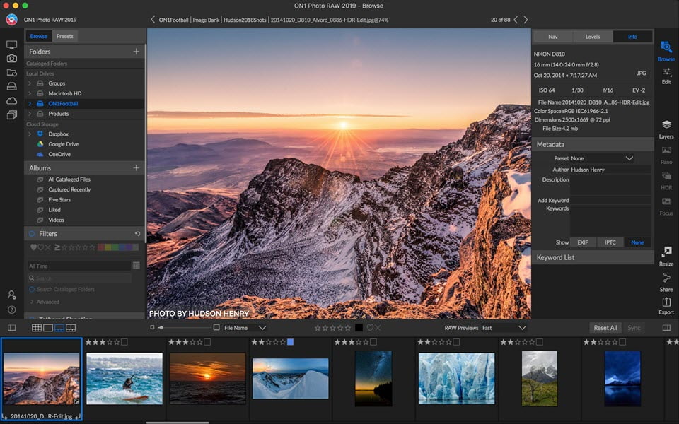 ON1 Photo RAW 2019 ล่าสุด.2 Full (64Bit) ฟรี โปรแกรม