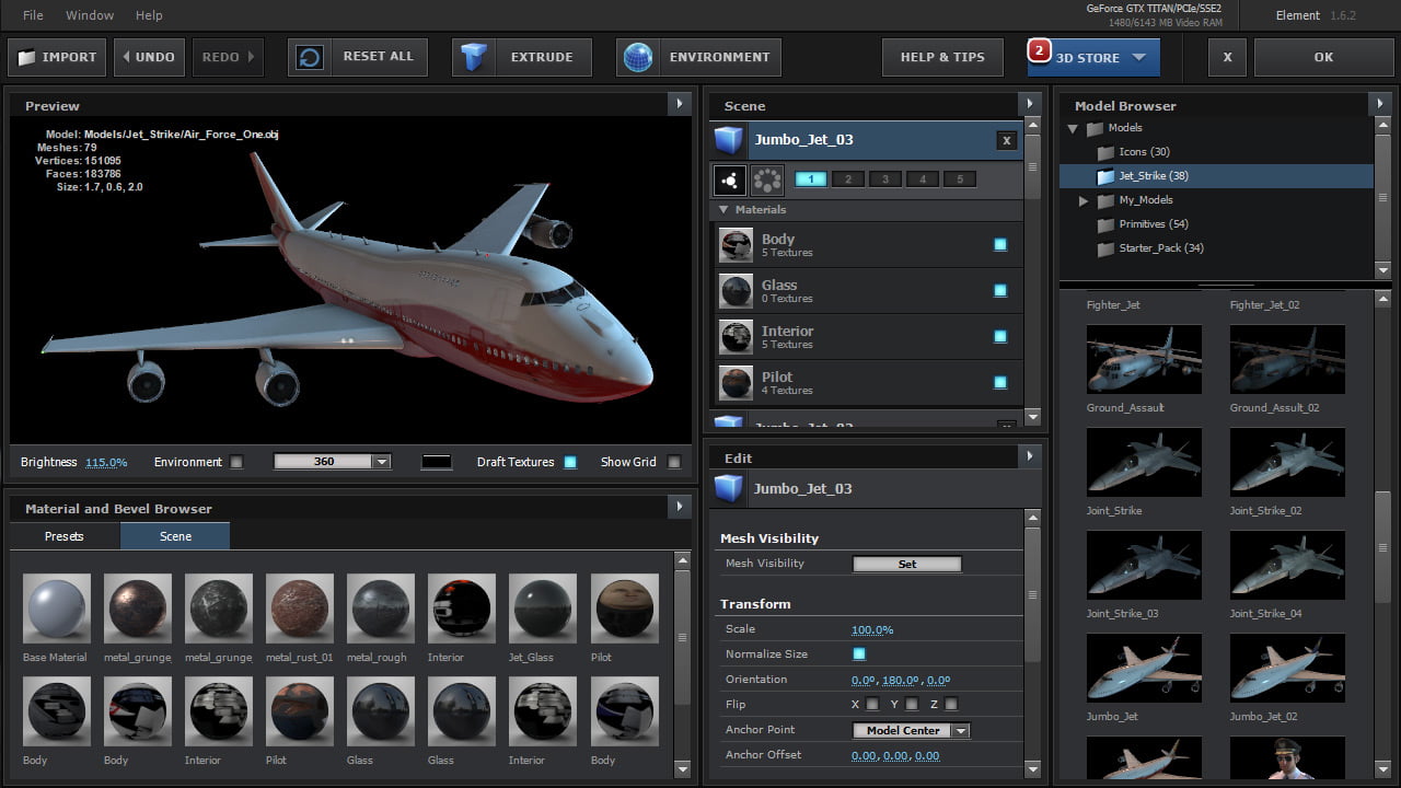 Video Copilot Element 3D 2 ล่าสุด (2192) ปลั๊กอินเรนเดอร์ 3D สำหรับ AE โปรแกรม