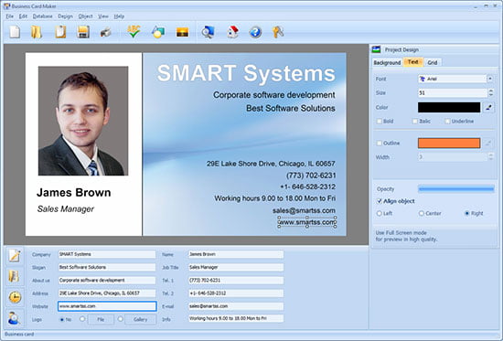 Business Card Maker 9.15 โปรแกรมออกแบบนามบัตร