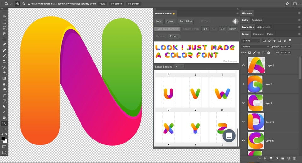 Fontself Maker For Illustrator (Win/macOS) ปลั๊กอิน Illustrator ฟรี ล่าสุด โปรแกรม