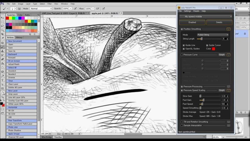 Lazy Nezumi Pro 22 ล่าสุด ปลั๊กอินวาดลายเส้น บน Photoshop, Illustrator และอื่นๆ ฟรี โปรแกรม