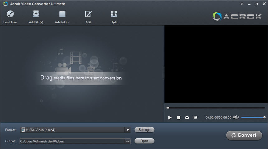 Acrok Video Converter Ultimate 7 ล่าสุด โปรแกรมแปลงไฟล์วิดีโอ ฟรี