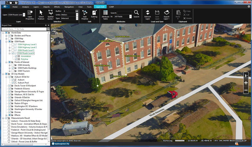 Skyline TerraExplorer Pro 7 ล่าสุด โปรแกรม สร้างแบบจำลองภูมิประเทศ 3 มิติ ฟรี