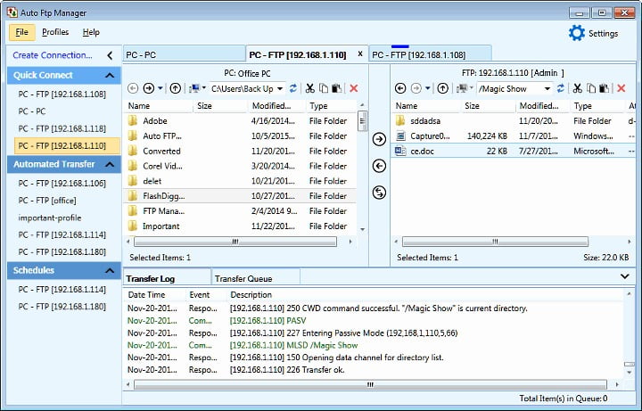 Auto FTP Manager 7.12 โปรแกรม จัดการ FTP อเนกประสงค์ ฟรี