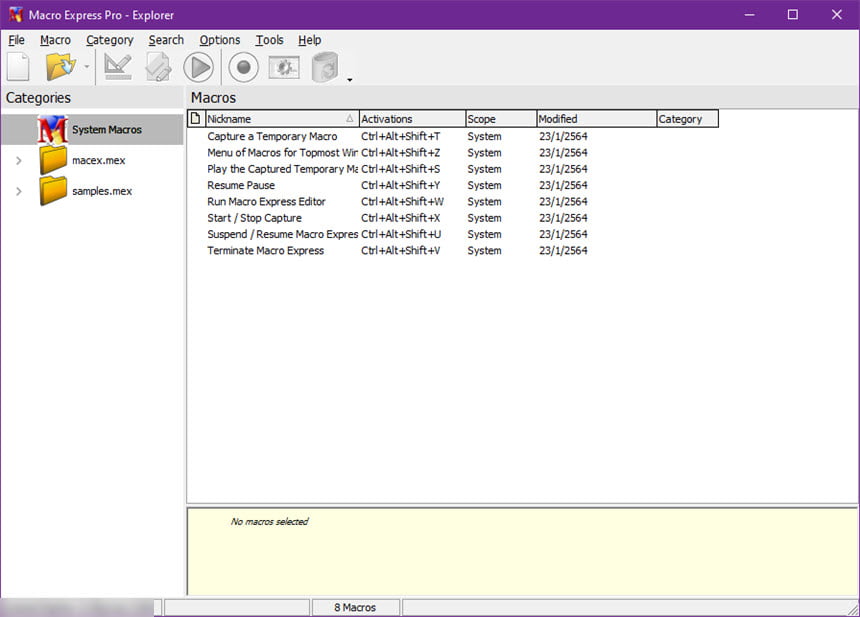 Macro Express Pro 6 ล่าสุด โปรแกรมบันทึก เมาส์ คีย์บอร์ด