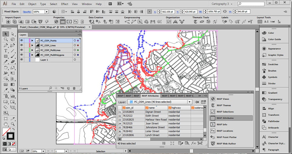 Avenza MAPublisher for Adobe Illustrator 11 ล่าสุด ปลั๊กอิน Illustrator โปรแกรม
