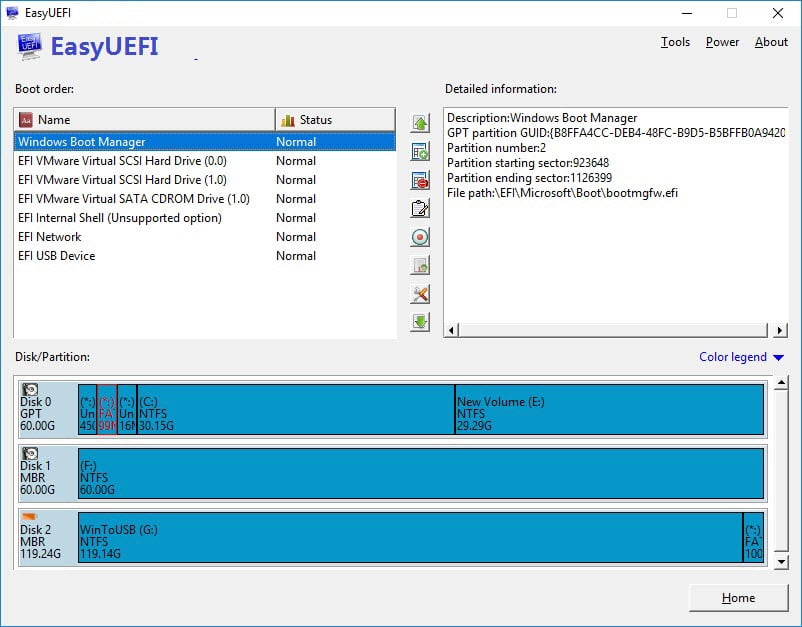 EasyUEFI Enterprise 6 ล่าสุด + WinPE โปรแกรมจัดการเมนูบูต EFI/UEFI