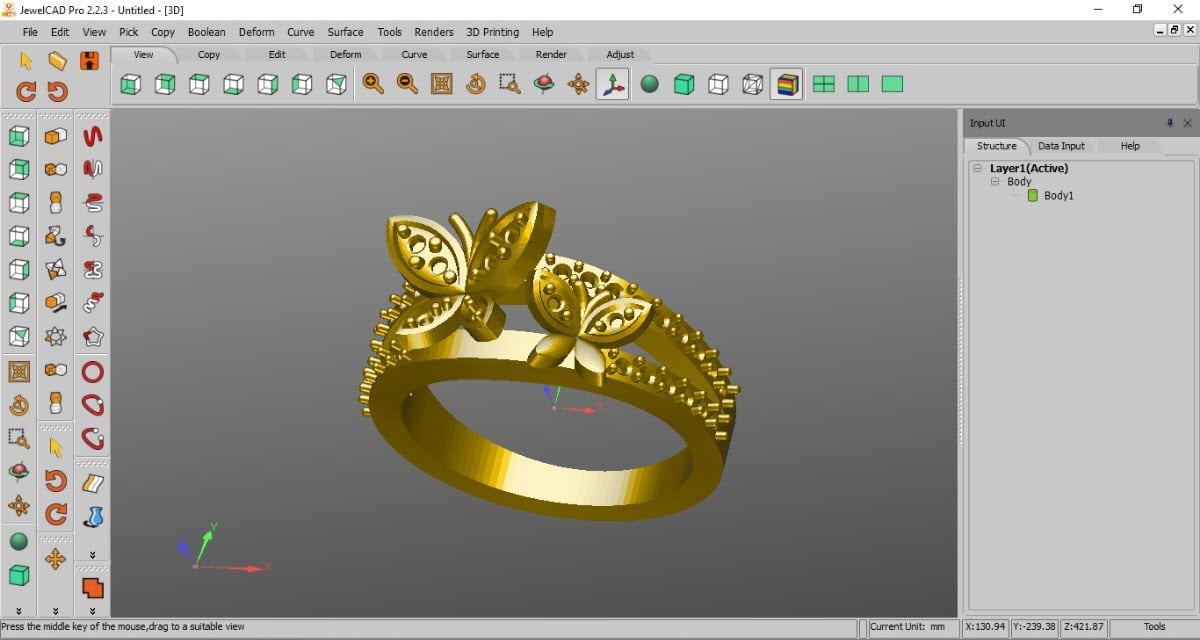 JewelCAD Pro 2 ล่าสุด (64Bit) โปรแกรมออกแบบเครื่องประดับ 3D
