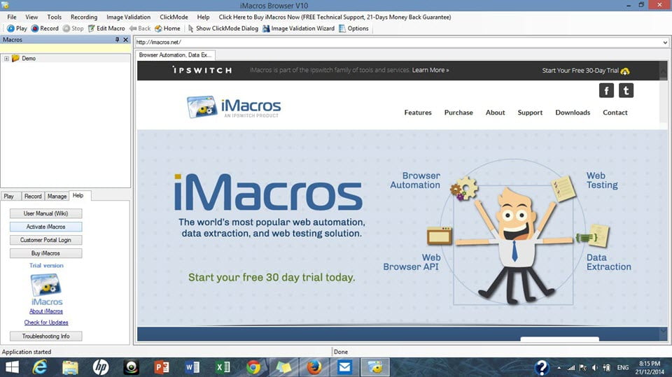iMacros Enterprise Edition 10.4 โปรแกรม ช่วยทำงานซ้ำๆ ฟรี