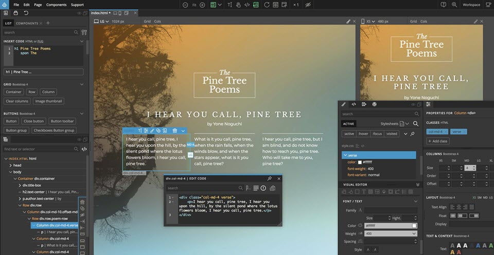 Pinegrow Web Editor Pro 5.41 โปรแกรมพัฒนาเว็บไซต์ ฟรี