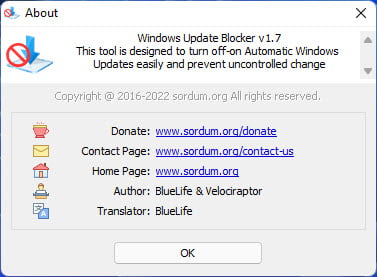 Windows Update Blocker 1.8 โปรแกรม ปิด / เปิด อัปเดท Windows ฟรี