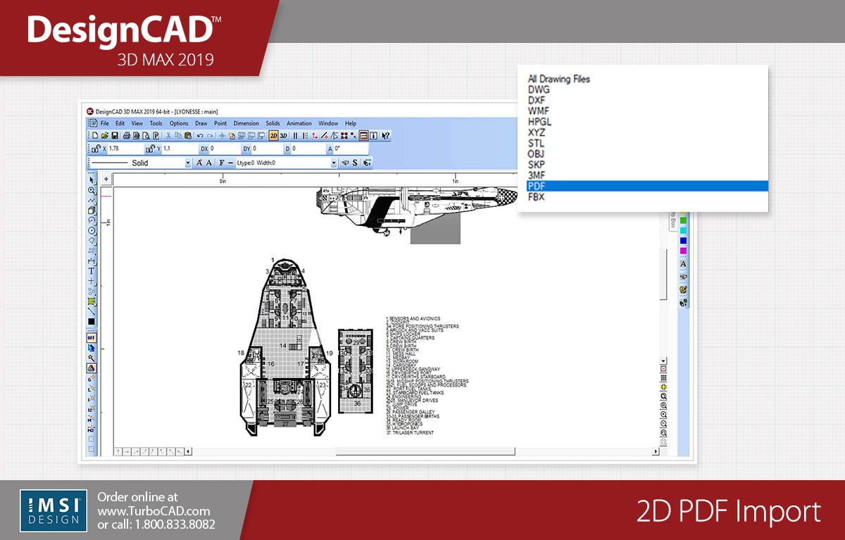 IMSI DesignCAD 3D Max 2019 ล่าสุด Full (32Bit/64Bit) โปรแกรม 2D / 3D CAD ฟรี