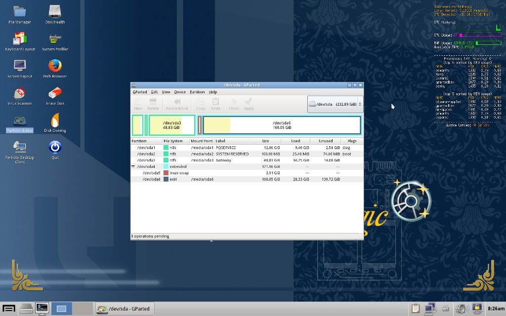 Parted Magic 2019 ล่าสุด Bootable ISO Full (Linux) แผ่น Boot ฉุกเฉินสำหรับจัดการฮาร์ดดิสก์ Linux ฟรี โปรแกรม