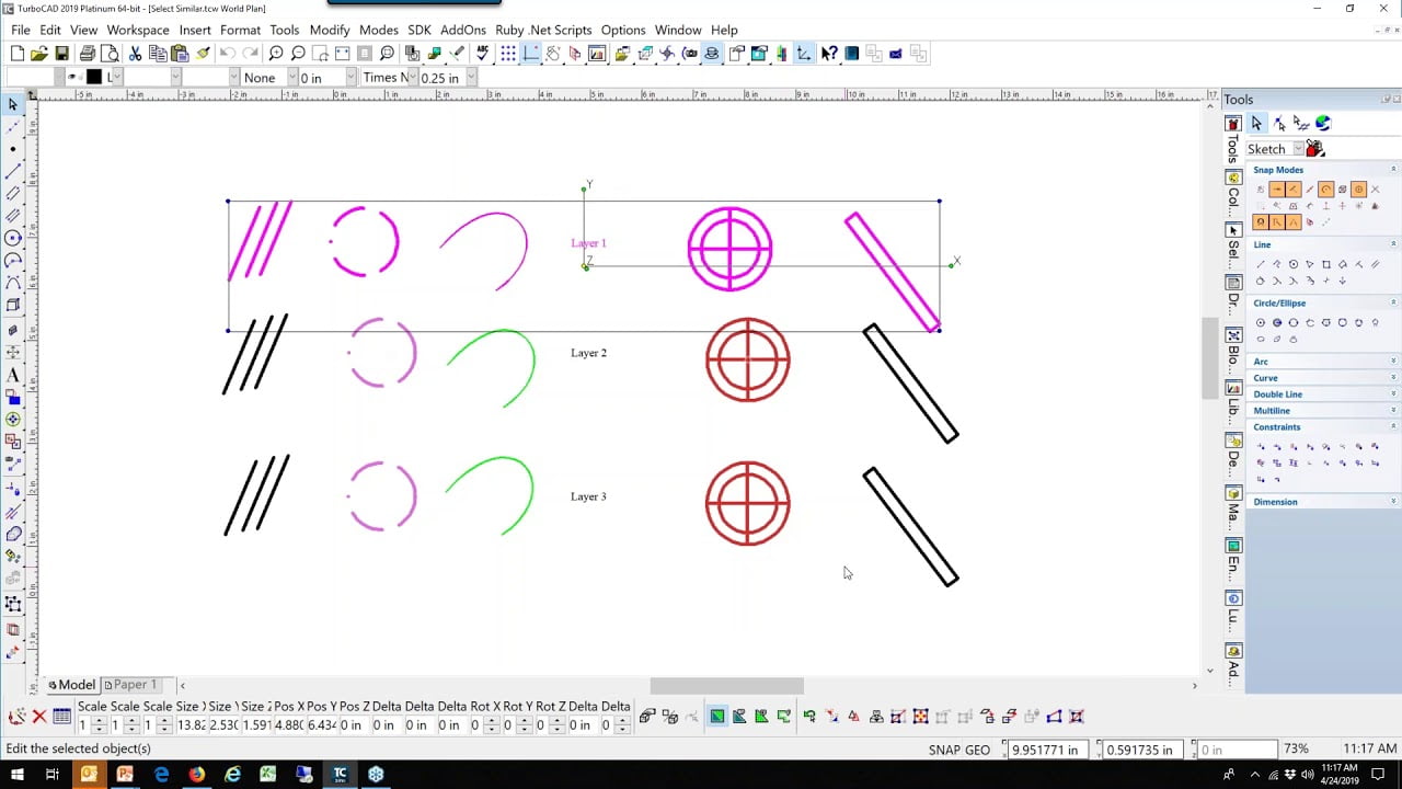 TurboCAD 2019 Platinum 26.0 .4 (x64) โปรแกรมเขียนแบบ CAD