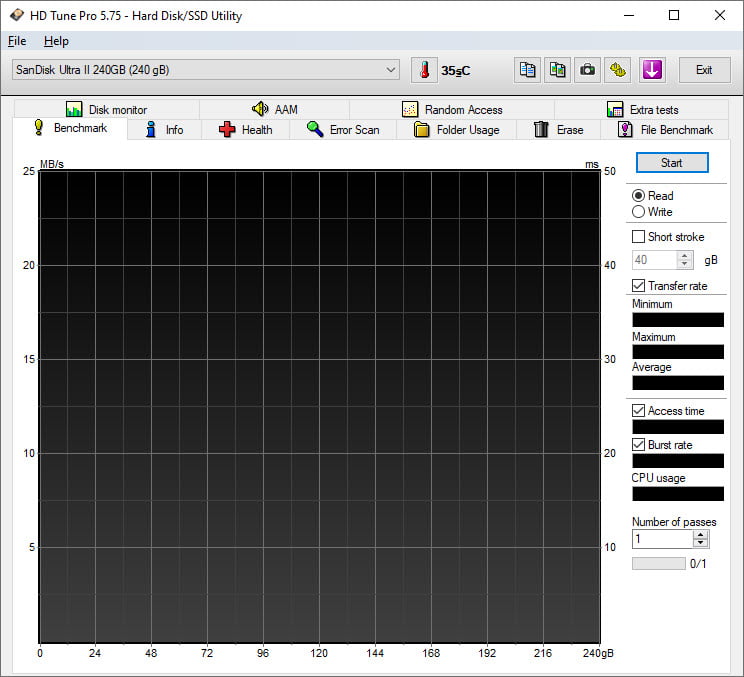 HD Tune Pro 6.00 โปรแกรมเช็คสถานะ HDD / SSD