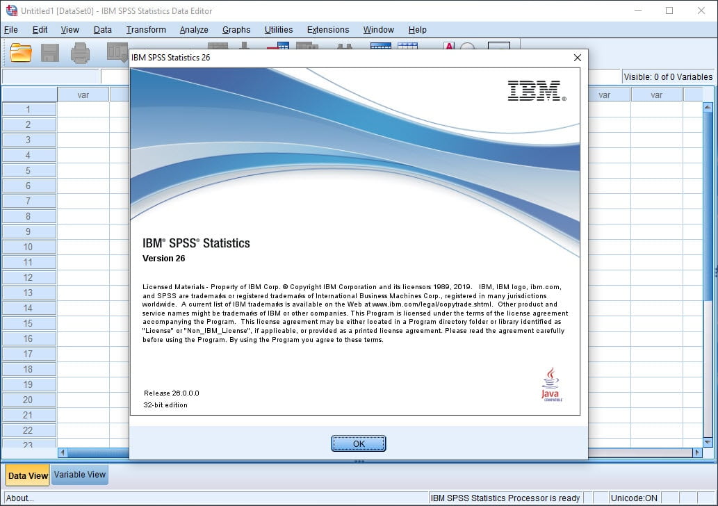 IBM SPSS Statistics 26.0 Full (32Bit/64Bit) โปรแกรมวิเคราะห์ทางสถิติ ฟรี