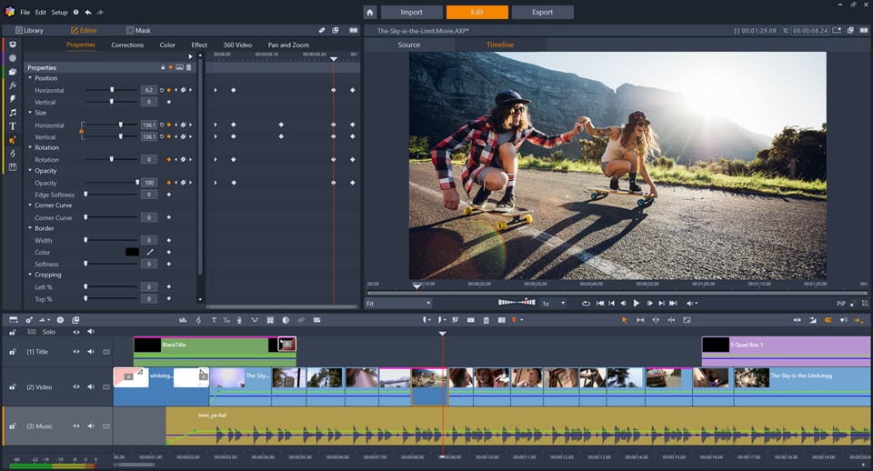 Pinnacle Studio 23 ล่าสุด Ultimate พร้อม Content Pack โปรแกรมตัดต่อวิดีโอ ใส่เอฟเฟค ฟรี
