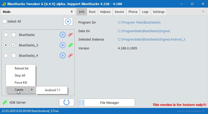 BlueStacks Tweaker / โปรแกรม Root ปรับแต่ง BlueStacks ไม่ครอบลิ้งค์ ฟรี ล่าสุด