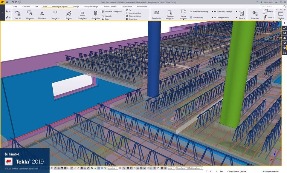 Tekla Structures 2019 SR1 พร้อม Environments Full (x64) เขียนแบบ 2D/3D ฟรี โปรแกรม