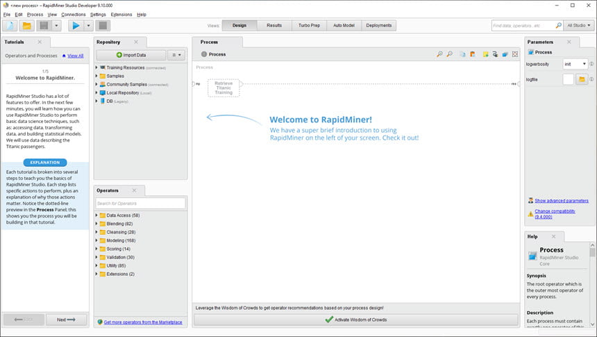 RapidMiner Studio Developer โปรแกรมวิเคราะห์ข้อมูล ทำเหมืองข้อมูล ฟรี ล่าสุด