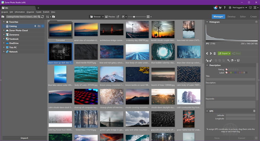 Zoner Photo Studio X 19 ล่าสุด โปรแกรมจัดการรูปภาพ