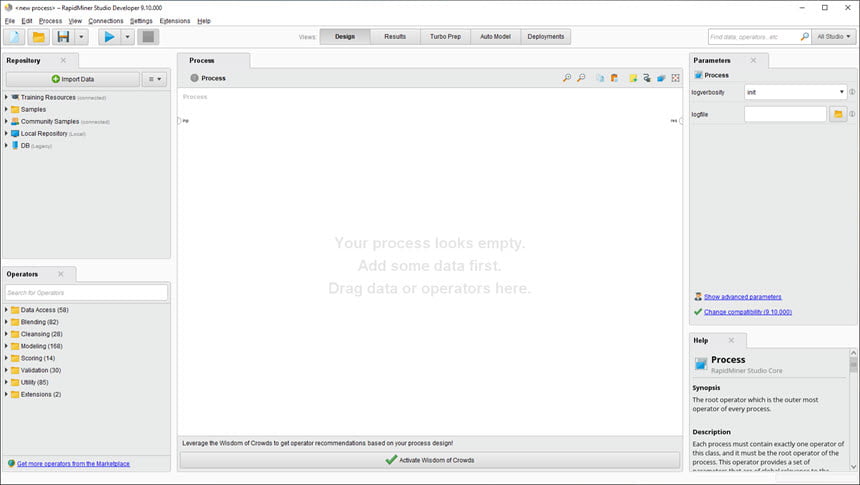 RapidMiner Studio Developer โปรแกรมวิเคราะห์ข้อมูล ทำเหมืองข้อมูล ฟรี ล่าสุด