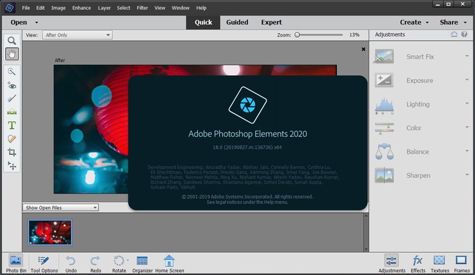 Adobe Photoshop Elements 2020.2 โปรแกรมแต่งรูปภาพ ฟรี