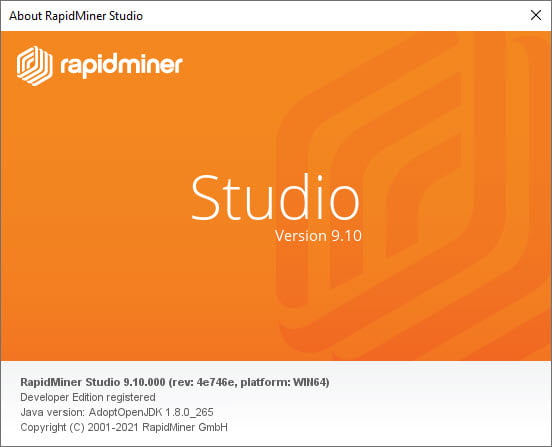 RapidMiner Studio Developer โปรแกรมวิเคราะห์ข้อมูล ทำเหมืองข้อมูล ฟรี ล่าสุด