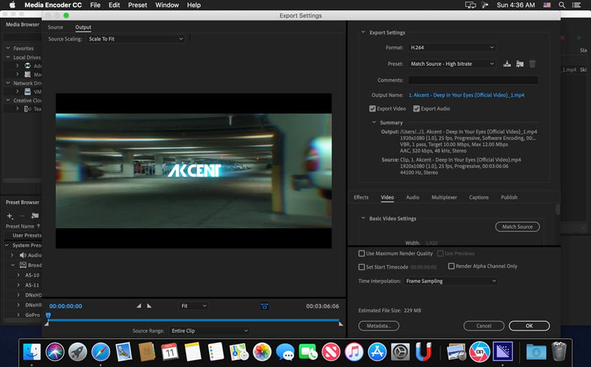 Adobe Media Encoder CC 2019 ล่าสุด macOS โปรแกรมเรนเดอร์วิดีโอ