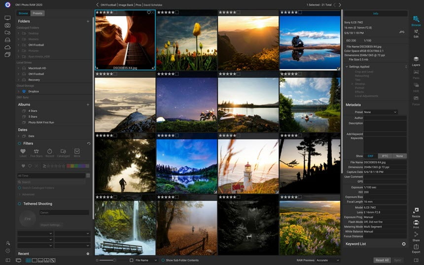 ON1 Photo RAW 2021 ล่าสุด.6 (Win/macOS) โปรแกรมแต่งรูป แก้ไขไฟล์ RAW ฟรี