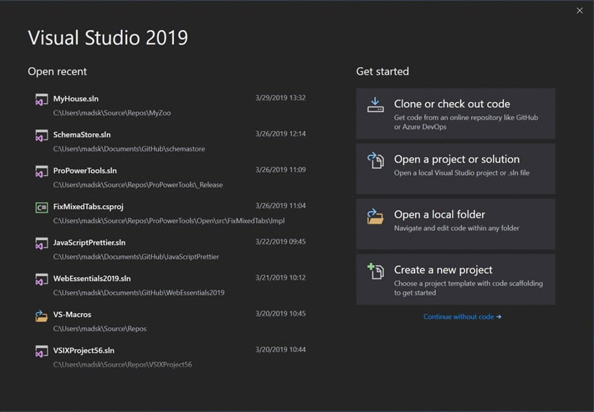 Microsoft Visual Studio 2019 ล่าสุด (Pro/Enterprise) โปรแกรมแอปพลิชัน