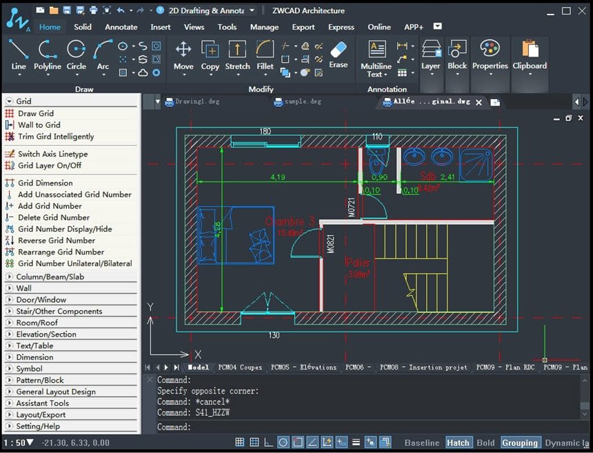 ZWCAD 2020 SP2 (x64) โปรแกรมเขียนแบบ CAD