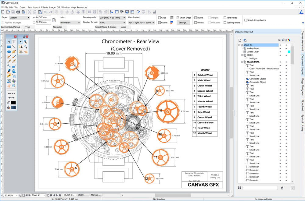 Canvas X GIS 2020 ล่าสุด Full ออกแบบกราฟิก CAD 2D ฟรี โปรแกรม