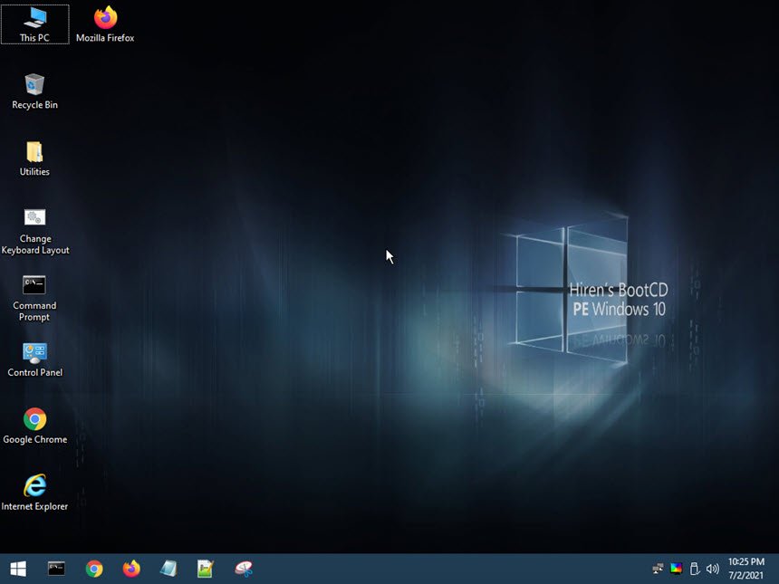 Hiren’s BootCD PE x64 (Win10PE) แผ่น Boot ฉุกเฉิน ล่าสุด โปรแกรม