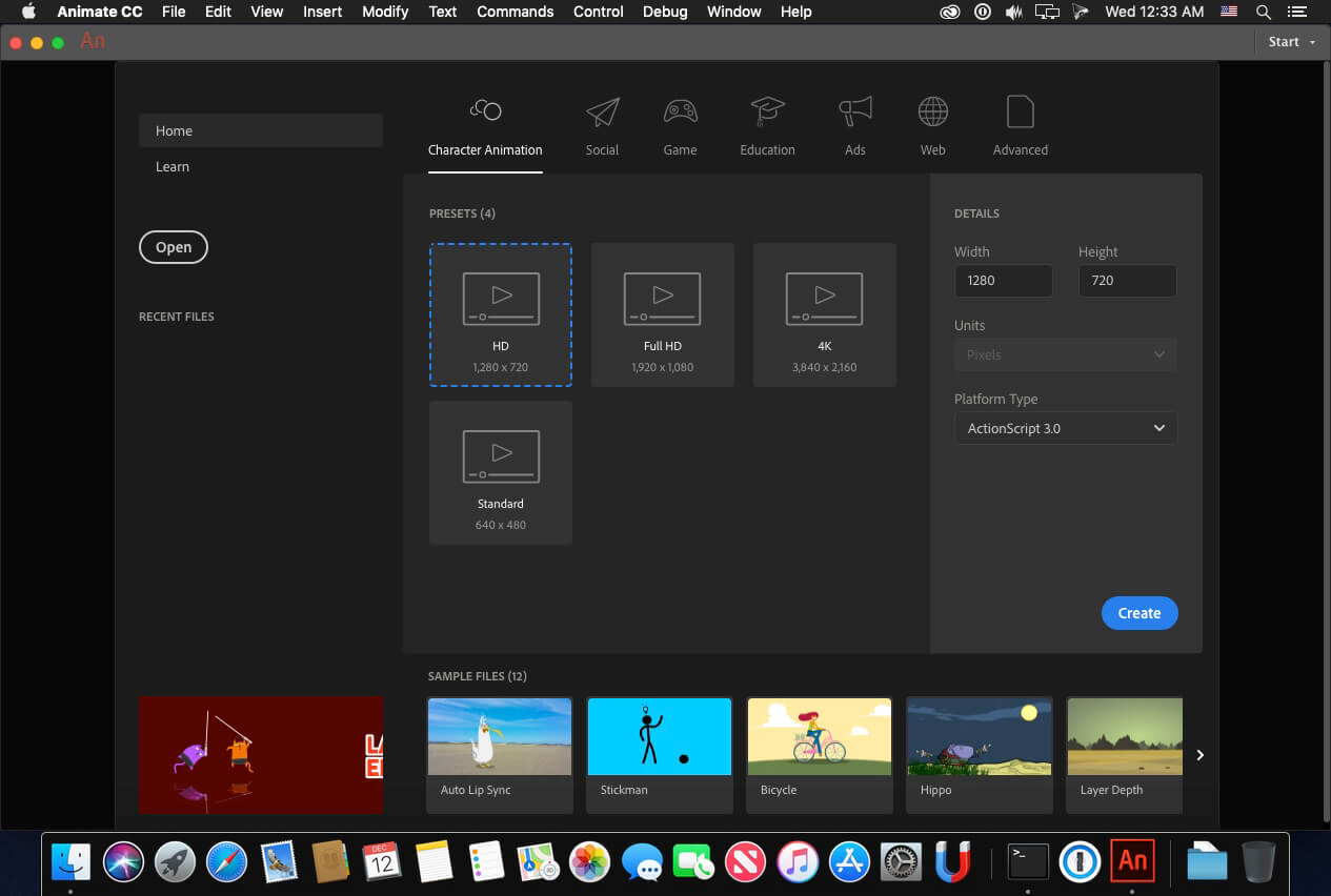 Adobe Animate CC 2020 ล่าสุด macOS Full สร้างการ์ตูนอนิเมชั่น ฟรี โปรแกรม