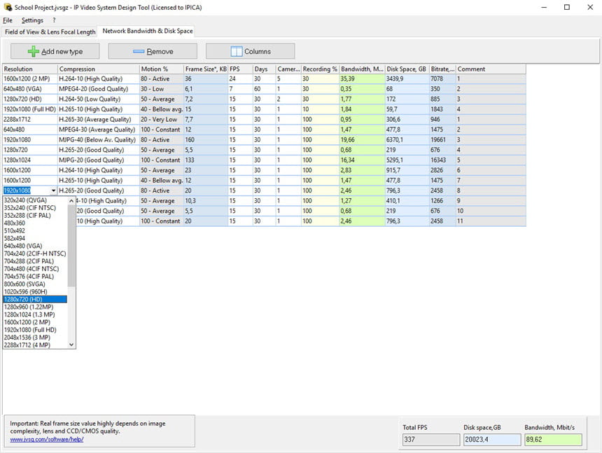 IP Video System Design Tool 10.0 โปรแกรมออกแบบระบบกล้องวงจรปิด