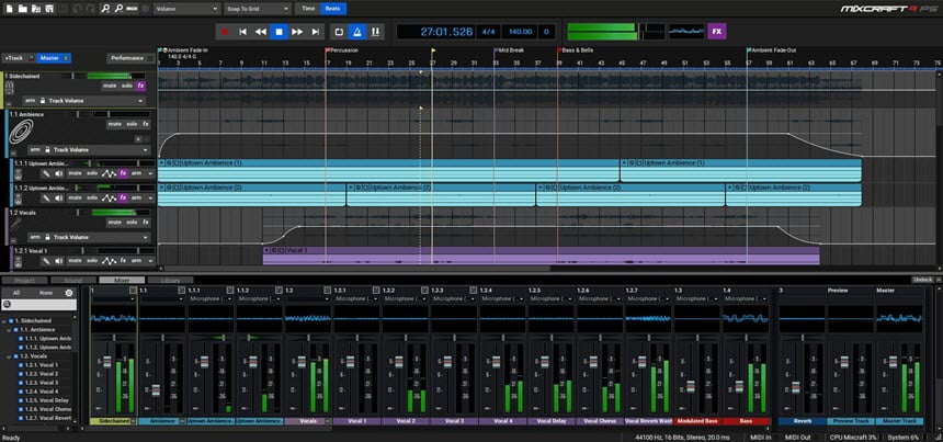 Acoustica Mixcraft Pro Studio 9.0 โปรแกรมตัดต่อเสียง ทำเพลง ครบวงจร